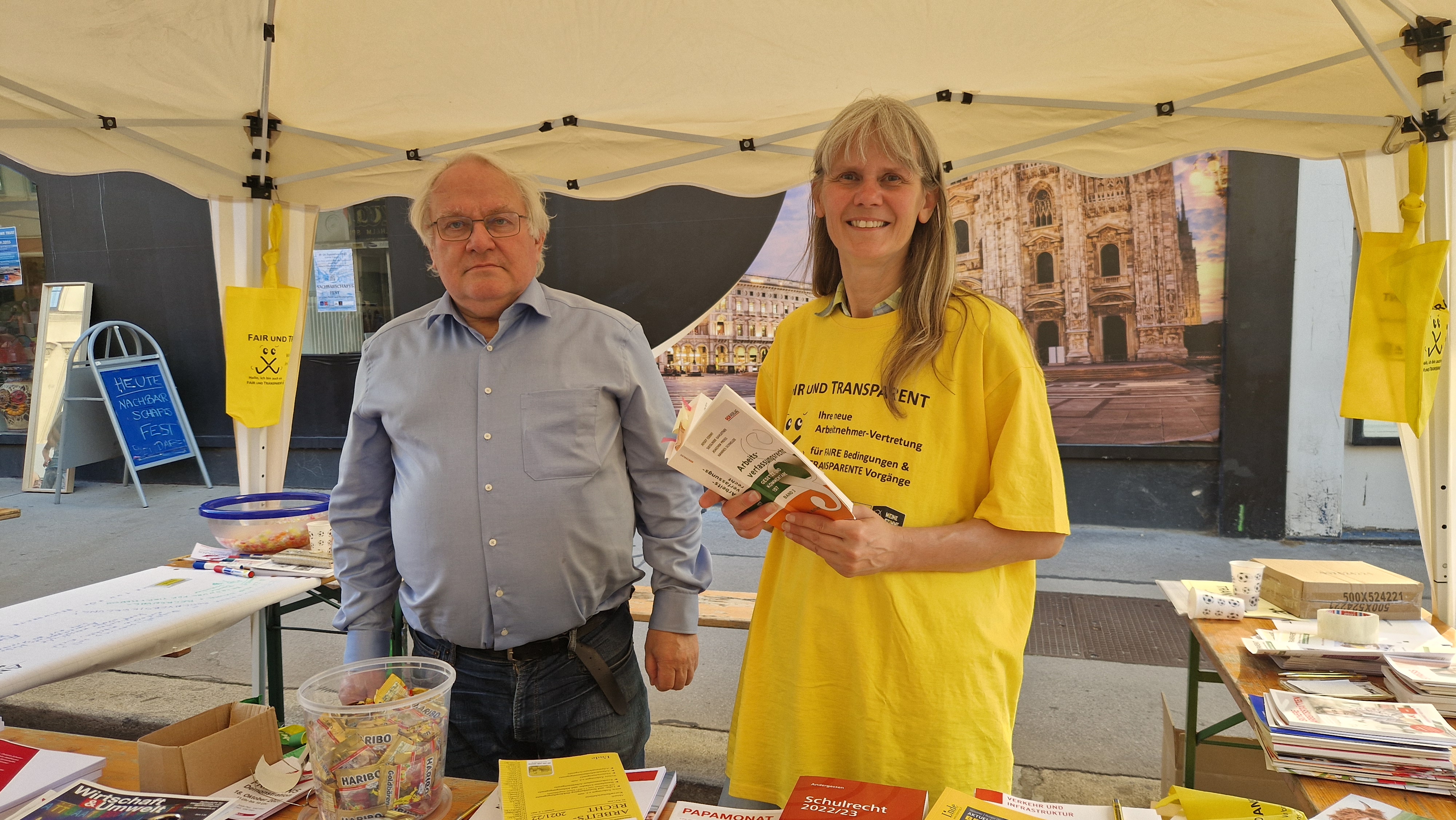 Foto vom FAIR Rat-&Info-Stand beim Kalvarienberg-Nachbarschaftsfest am 19. und 20. September 2025